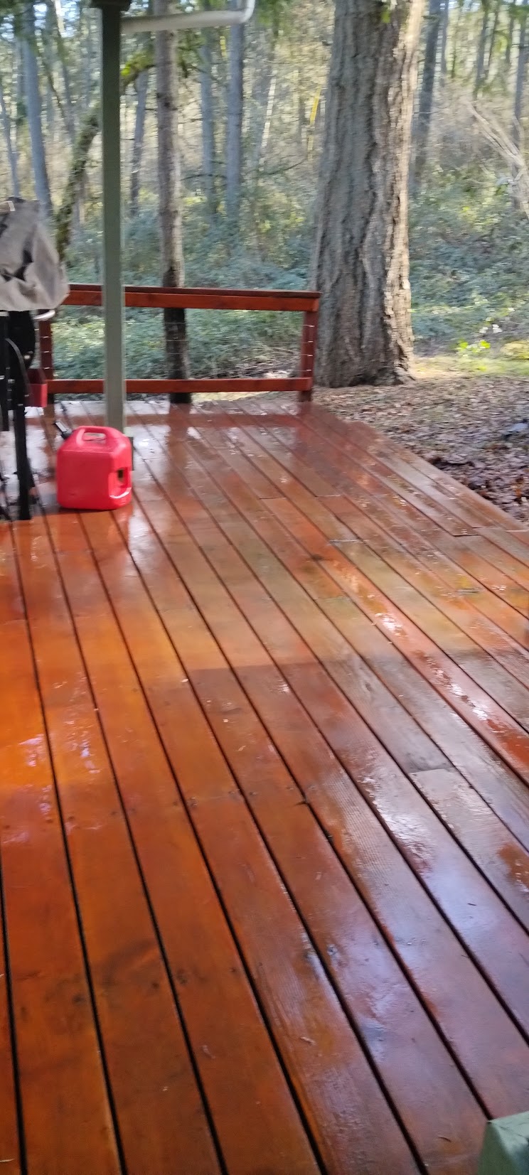 Deck after moss removal and sealing in Eugene, OR